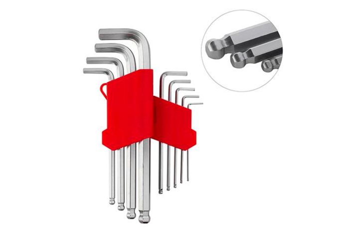 Набор шестигранных ключей Intertool 9 шт. с шаром удлиненные (HT-0603)