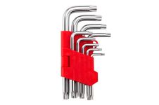 Набір Torx ключів Intertool 9 шт. з отвором (HT-0604)