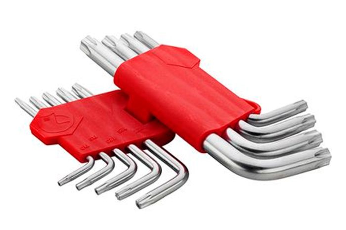 Набір Torx ключів Intertool 9 шт. з отвором (HT-0604)