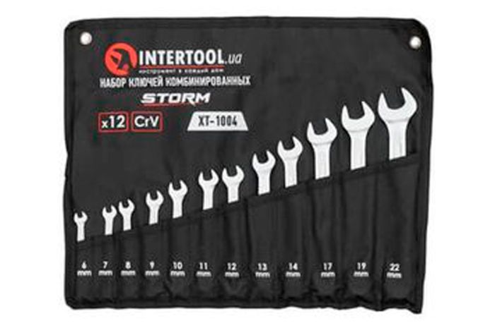 Набір рожково-накидних ключів Intertool 12 шт. (6-22 мм) Storm (XT-1004)