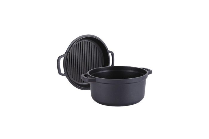 Кастрюля антипригарная Maestro 200 мм x 2.55 л с крышкой-сковородкой (MR-4120)