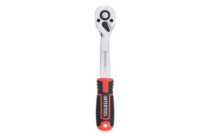 Ключ трещоточный (рукоятка с храповым механизмом) Intertool 3/8" x 72T Storm (ET-8002)