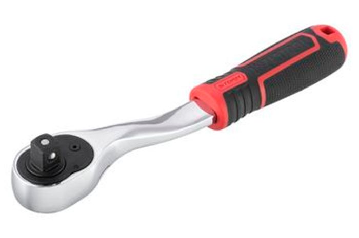 Ключ трещоточный (рукоятка с храповым механизмом) Intertool 1/2" x 72T Storm (ET-8003)