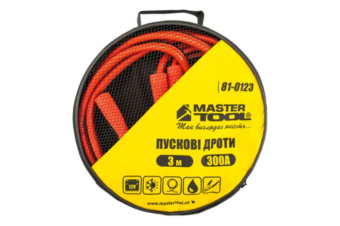Пускові дроти Mastertool 300 A x 3 м (81-0123)