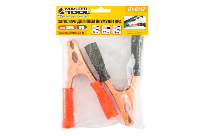 Затискачі для клем акумулятора Mastertool 140 мм (81-0112)