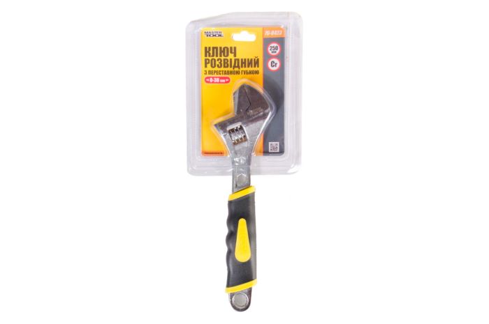 Ключ розвідний Mastertool 250 мм (0-38 мм) переставна губка (76-0423)