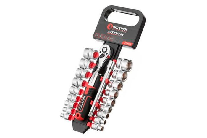 Набор инструмента на планке Intertool 3/8" x 20 ед. Storm (ET-8015)