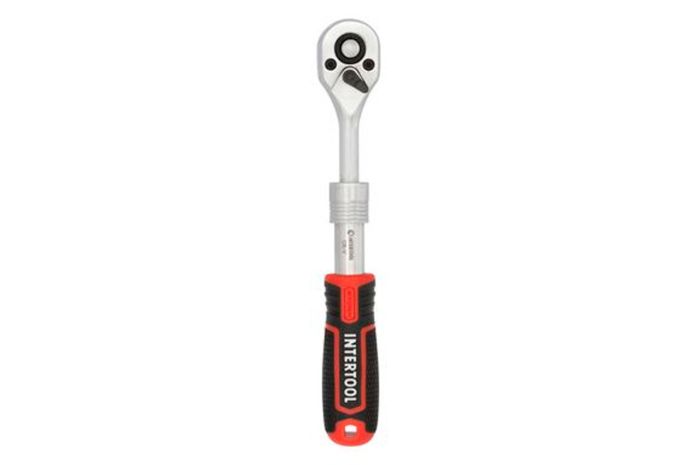 Рукоятка із храповим механізмом Intertool 1/4" x 72T телескопічний Storm (ET-8004)