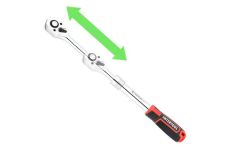 Ключ трещоточный (рукоятка с храповым механизмом) Intertool 1/2" x 72T телескопический Storm (ET-8006)