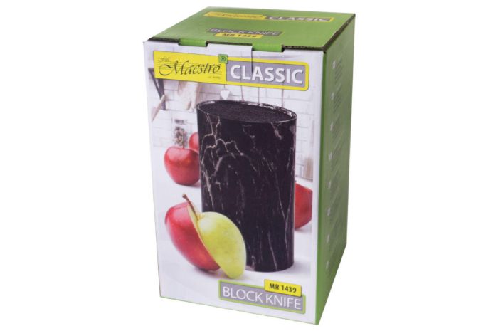 Колодка для ножей Maestro 180 x 110мм мрамор черный (MR-1439-BLACK)