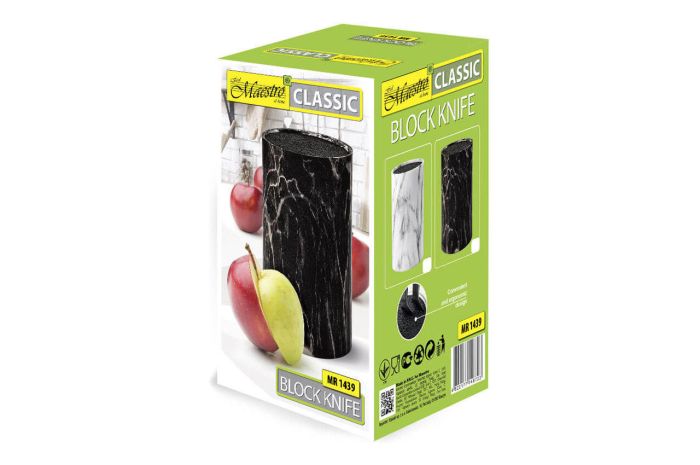Колодка для ножей Maestro 180 x 110мм мрамор черный (MR-1439-BLACK)