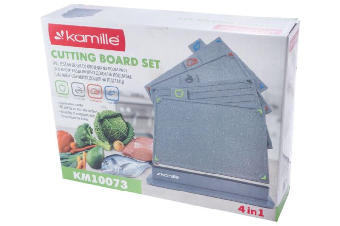 Набор досок разделочных Kamille 290 x 195 мм гранит (4 шт.) (10073)