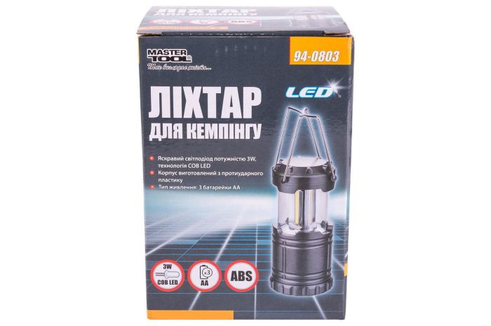 Ліхтар кемпінговий Mastertool 3LED x 3 Вт (3COB) (94-0803)