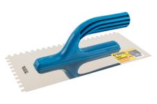 Гладилка нержавіюча Mastertool 270 x 125 мм зуб 6 x 6 мм (08-2826)