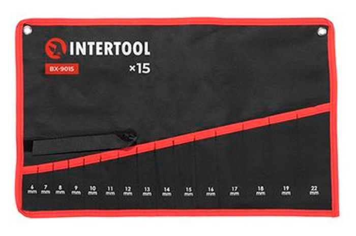 Чохол для гайкових ключів Intertool 570 x 360 мм x 15 кишень (BX-9015)