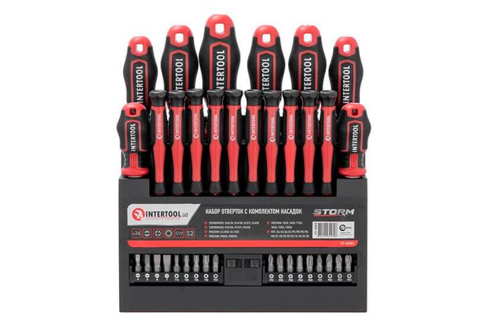 Набор отверток Intertool PH x SL x T с битами Storm 36 ед. (VT-3443)