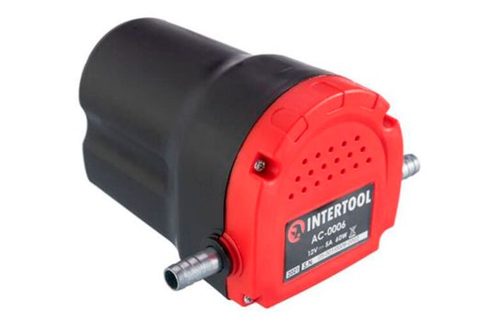 Насос вакуумный для откачки масла и топлива Intertool 12В × 7 л/мин (AC-0006)