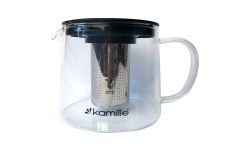 Чайник стеклянный огнеупорный Kamille 600мл с заварником (0776S)