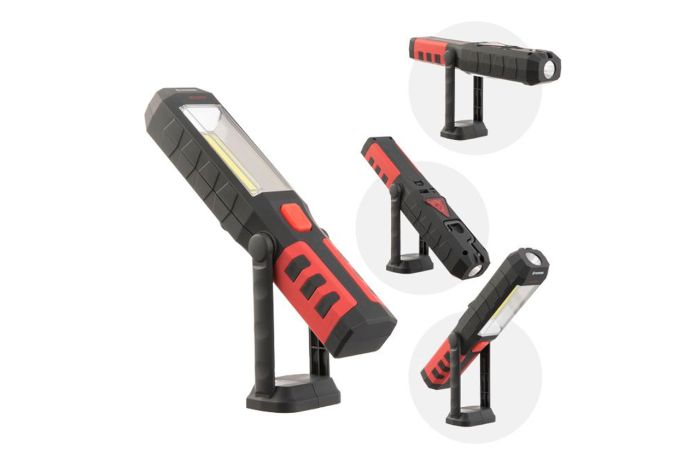 Фонарь магнитный Intertool-Storm 1+3Вт x 200Лм x 1500мAч 3 (LB-0145)