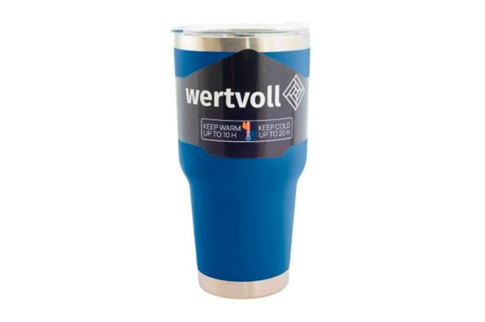 Термокружка WERTVOLL 900мл Yummy синяя (RX-7002BU)