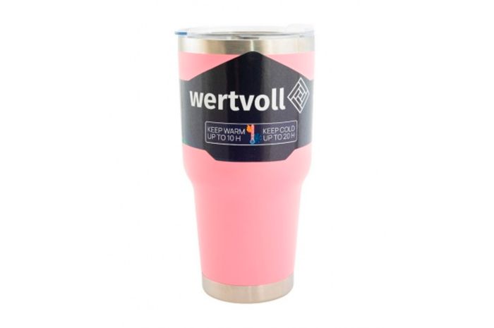 Термокружка WERTVOLL 900мл Yummy рожева (RX-7002PK)