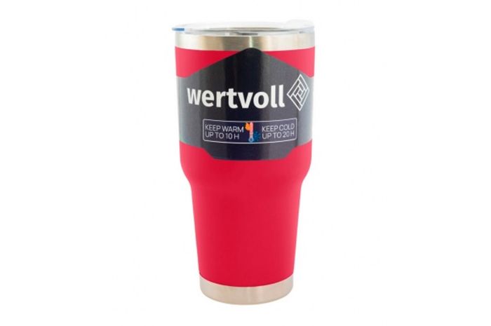 Термокружка WERTVOLL 900мл Yummy красная (RX-7002RD)