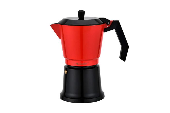 Кофеварка гейзерная алюминиевая Maestro 300мл красная (MR-1657-6)