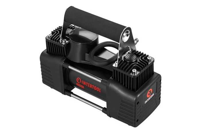 Компресор автомобільний Intertool 10бар x 85л/хв двоциліндровий (AC-0005)