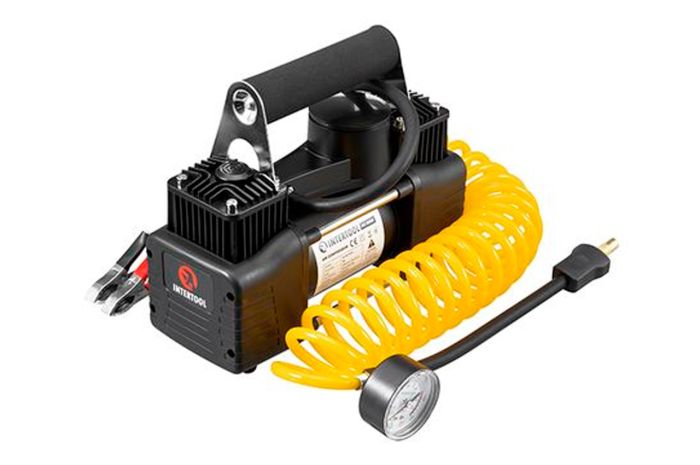 Компрессор автомобильный Intertool 10бар x 85л/мин двухцилиндровый (AC-0005)