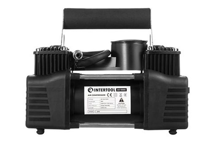 Компрессор автомобильный Intertool 10бар x 85л/мин двухцилиндровый (AC-0005)