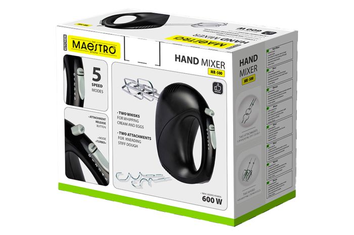 Міксер ручний Maestro 600Вт чорний (MR-500)