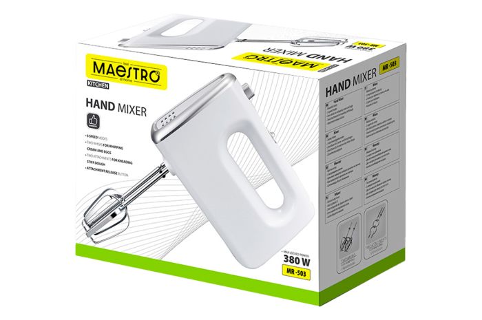 Міксер ручний Maestro 380Вт білий (MR-503)