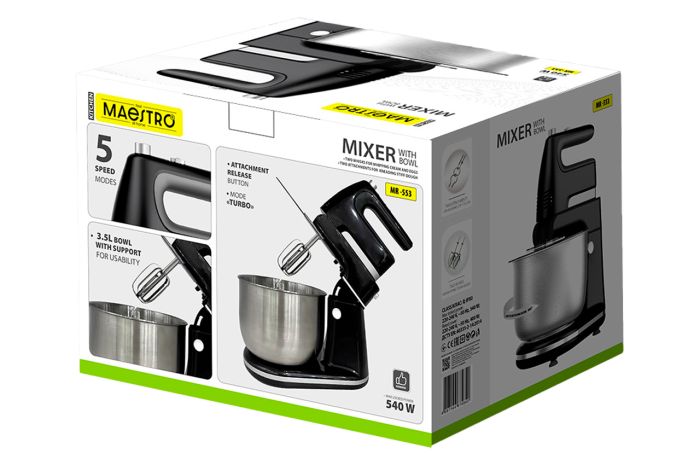 Міксер з чашею Maestro 540Вт (MR-553)