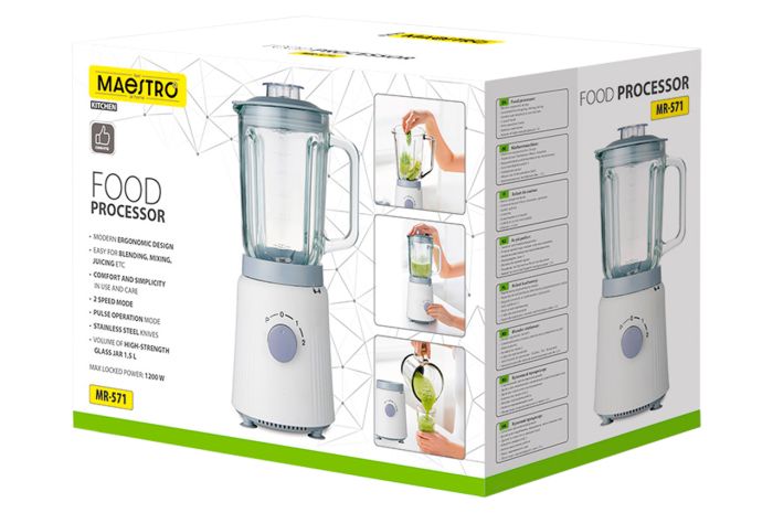 Блендер стаціонарний Maestro 1200Вт x 1.5л (MR-571)