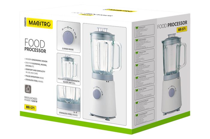 Блендер стаціонарний Maestro 1200Вт x 1.5л (MR-571)