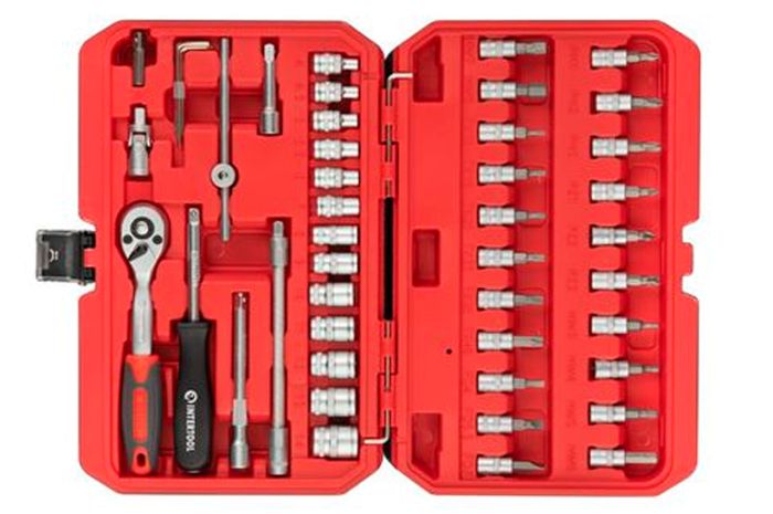 Набір інструменту Intertool 1/4" x 48од RED (ET-9048)