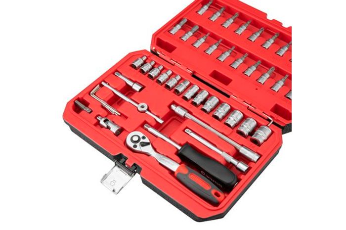 Набір інструменту Intertool 1/4" x 48од RED (ET-9048)