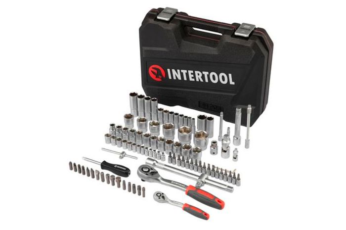 Набор инструмента Intertool 1/4" x 1/2" x 94ед RED (ET-9094)