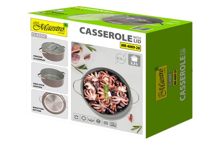 Кастрюля антипригарная Maestro 200мм x 2.3л Ceramic (MR-4009-20)