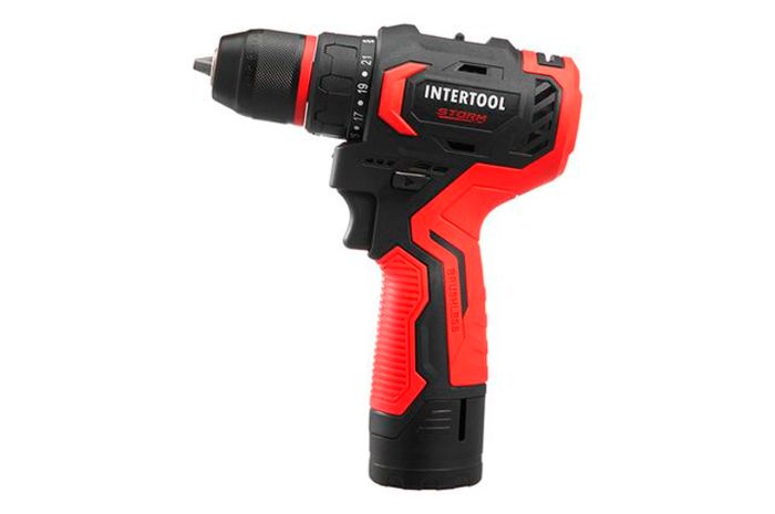 Шуруповерт аккумуляторный Intertool-Storm 12В x 2Ач Li-Ion Brushless (WT-0322)