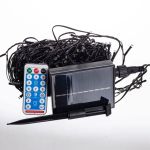 Новорічна гірлянда вулична 30 м 300 LED з сонячною батареєю чорний провід Мультиколор SB300L30MBML