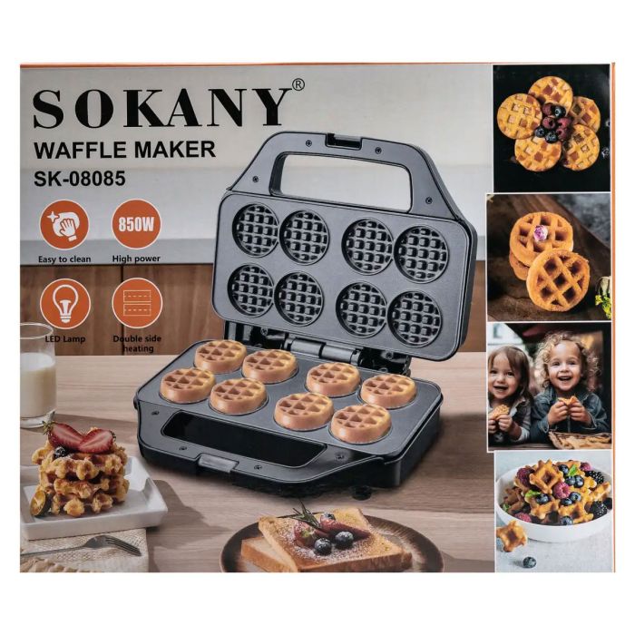 Вафельниця Sokany для круглих вафель 850 Вт SK-08085