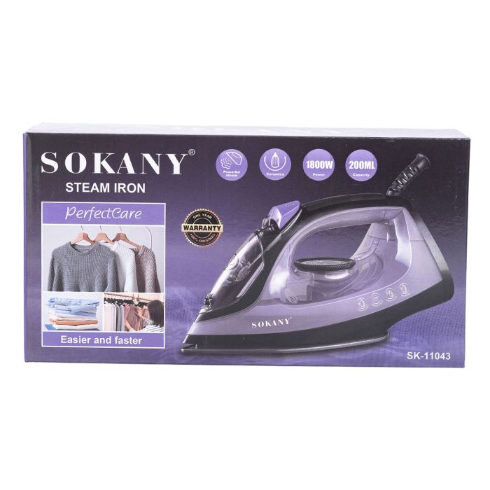 Праска з керамічним покриттям 1800 Вт Фіолетовий Sokany SK-11043