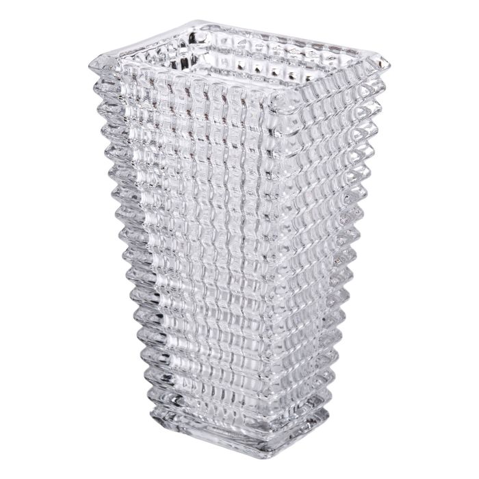 Прямокутна декоративна скляна ваза 13,5 x 10 x 22 см HP-1722