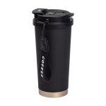 Термочашка Coffee з нержавіючої сталі з ремінцем 500 мл чорна HP-14-17B