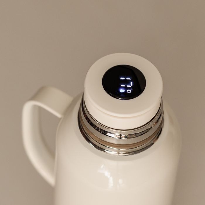 Термос Vacuum з датчиком температури на 820 мл білий HP-14-55W