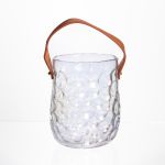 Ваза сумочка з ручкою 13×9.5×18 (см) декоративна скляна ваза для квітів 1.2 (л) Прозорий HP-19-153-6